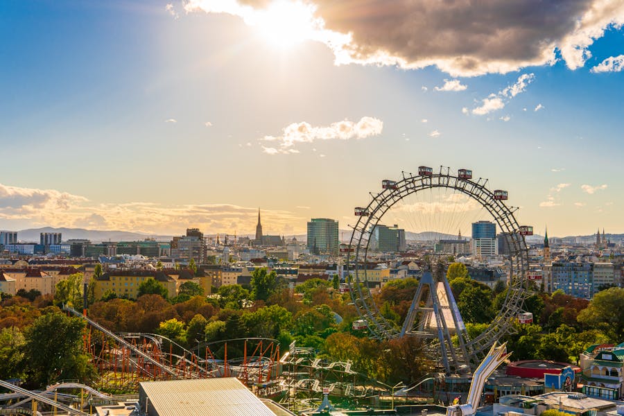 amusement park at the city