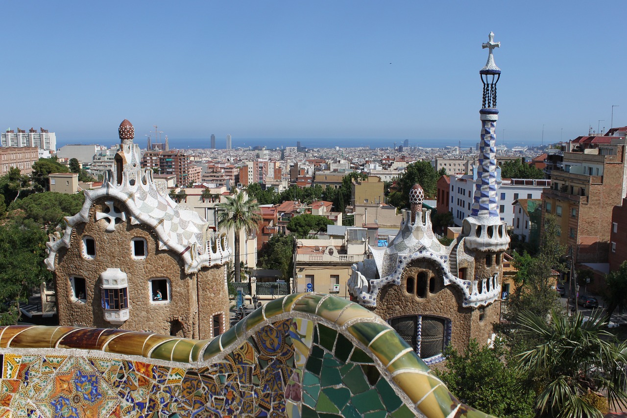 parco guell gaudi barcellona spagna